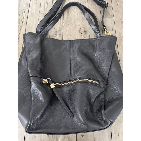 L. CREDI LARGE BLACK SHOULDER BAG - Picture 2 of 9